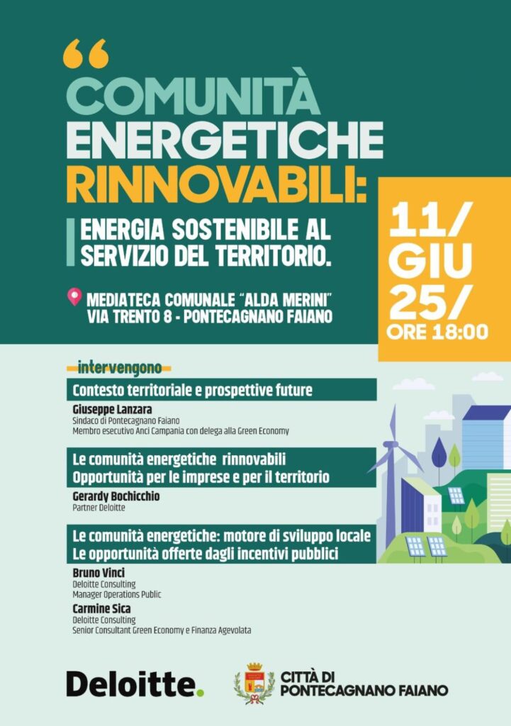 L’evento sulle Comunità Energetiche Rinnovabili a Pontecagnano Faiano