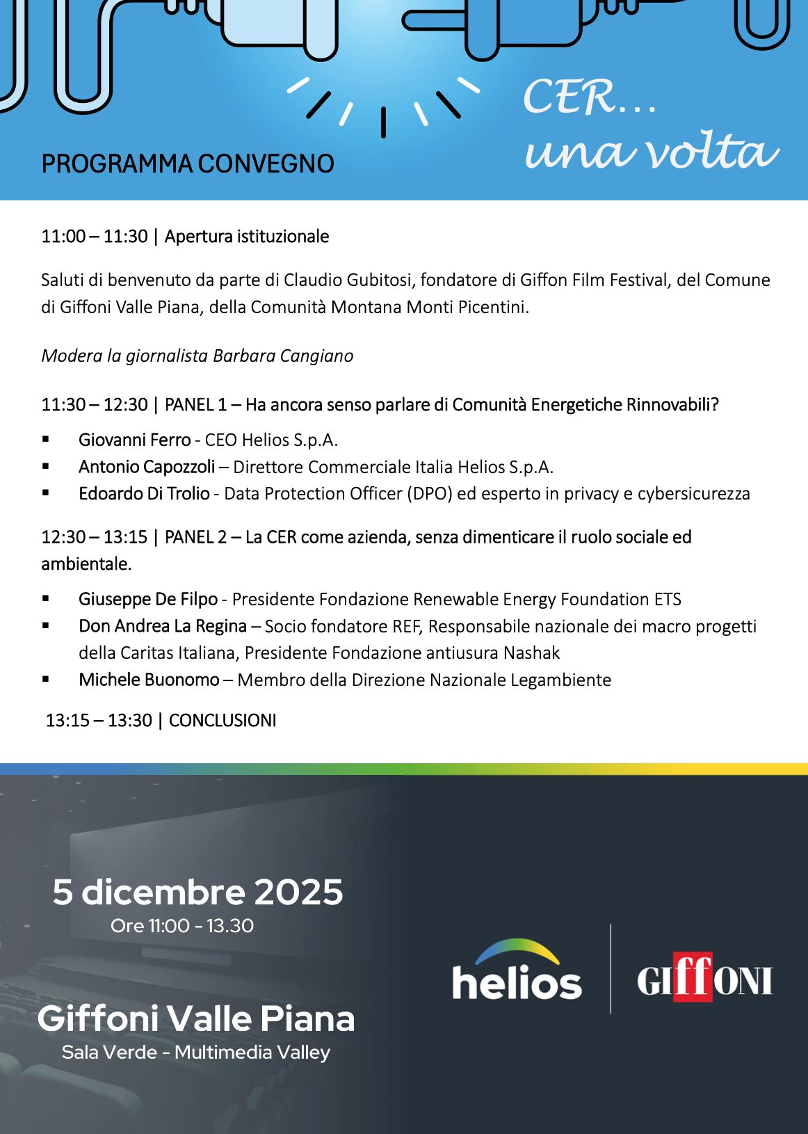 programma cer 5 dicembre