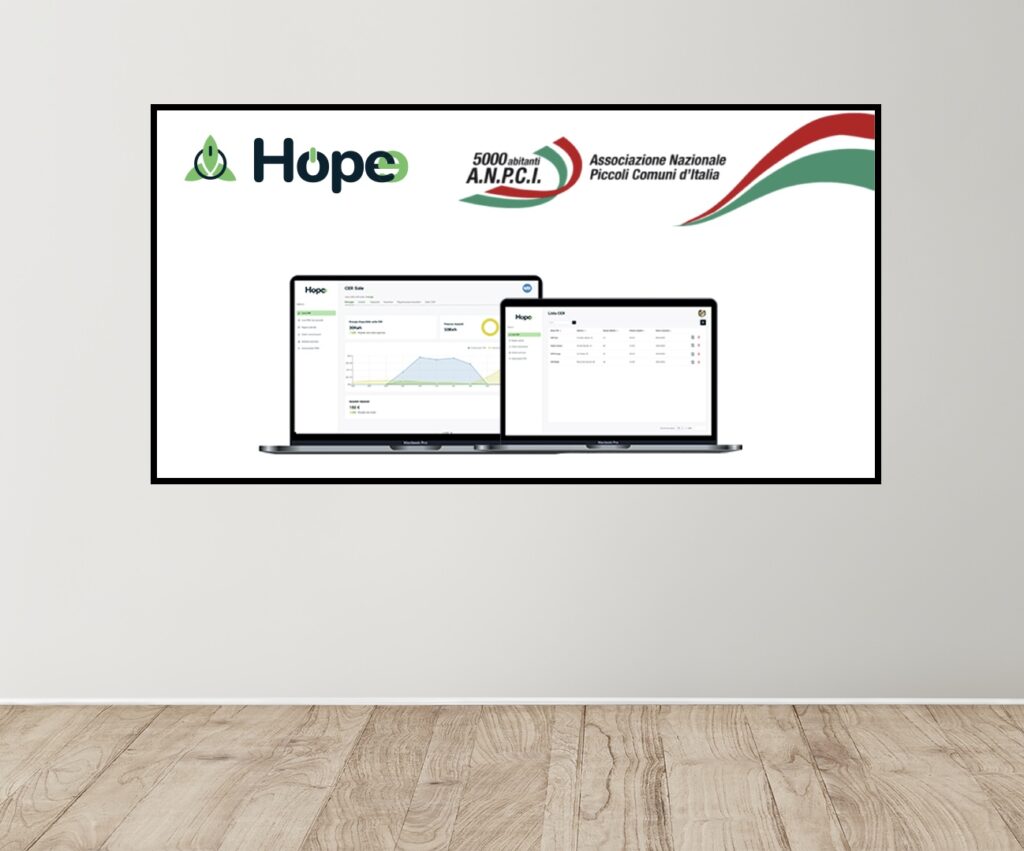 Piccoli Comuni, le CER Solidali scelgono HOPEE come piattaforma tecnologica per la transizione green